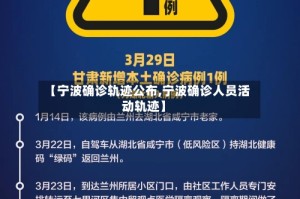 【宁波确诊轨迹公布,宁波确诊人员活动轨迹】