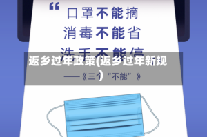 返乡过年政策(返乡过年新规)