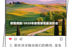 疫情感触/2020年疫情感悟最深的话