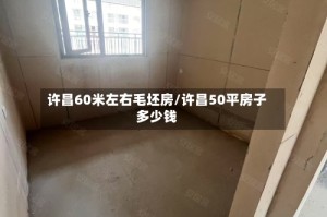 许昌60米左右毛坯房/许昌50平房子多少钱