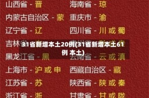 31省新增本土20例(31省新增本土61例 本土)