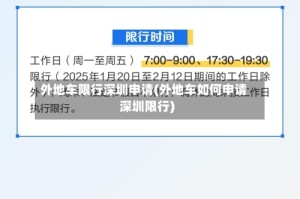 外地车限行深圳申请(外地车如何申请深圳限行)