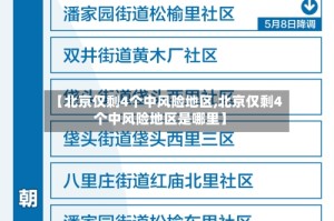 【北京仅剩4个中风险地区,北京仅剩4个中风险地区是哪里】