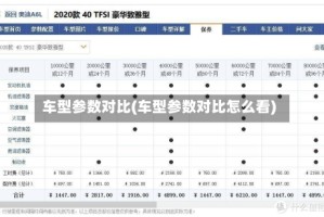 车型参数对比(车型参数对比怎么看)