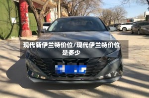 现代新伊兰特价位/现代伊兰特价位是多少