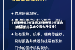 【北京新增2例确诊,北京新增2例确诊!新发地牛羊肉交易大厅停业】