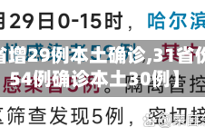 【31省增29例本土确诊,31省份昨增54例确诊本土30例】