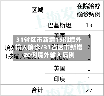 31省区市新增15例境外输入确诊/31省区市新增20例境外输入病例-第2张图片