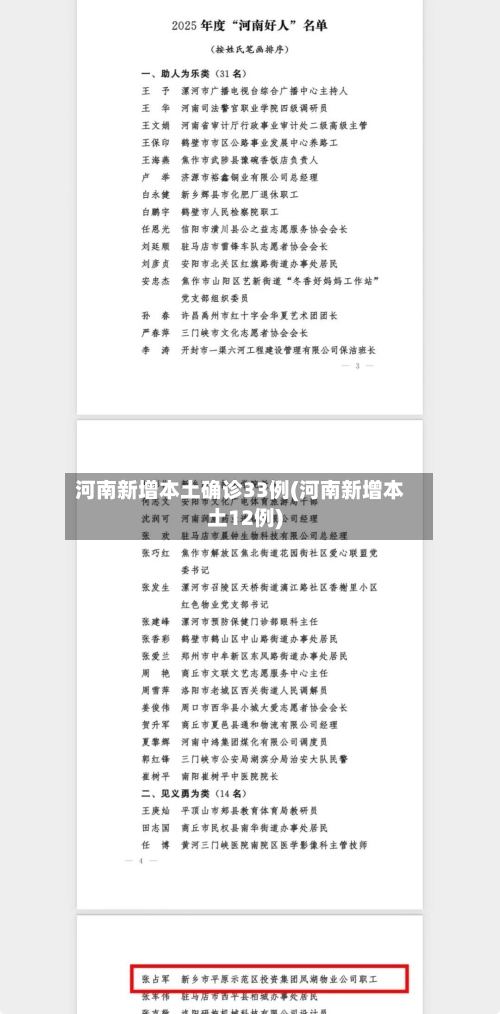 河南新增本土确诊33例(河南新增本土12例)-第3张图片