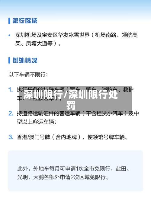 深圳限行/深圳限行处罚-第1张图片
