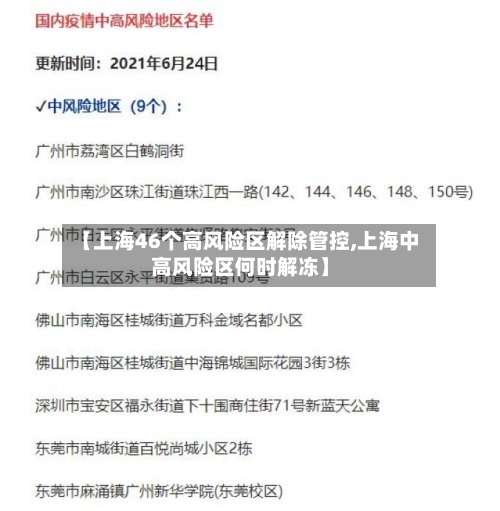 【上海46个高风险区解除管控,上海中高风险区何时解冻】-第1张图片