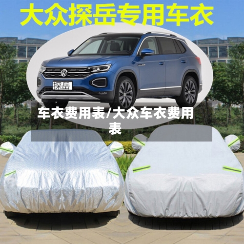 车衣费用表/大众车衣费用表-第2张图片