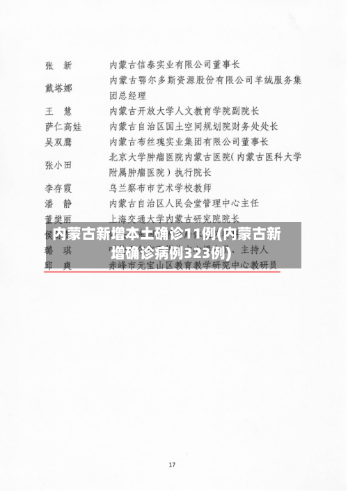 内蒙古新增本土确诊11例(内蒙古新增确诊病例323例)-第1张图片