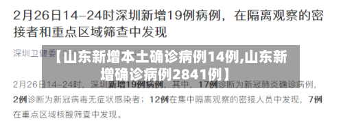 【山东新增本土确诊病例14例,山东新增确诊病例2841例】-第1张图片