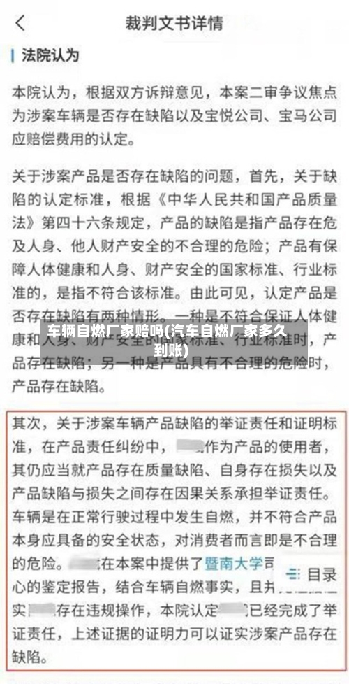 车辆自燃厂家赔吗(汽车自燃厂家多久到账)-第1张图片