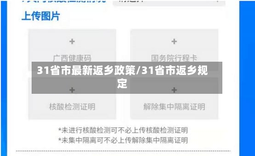 31省市最新返乡政策/31省市返乡规定-第1张图片