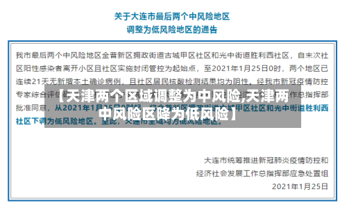 【天津两个区域调整为中风险,天津两中风险区降为低风险】-第1张图片